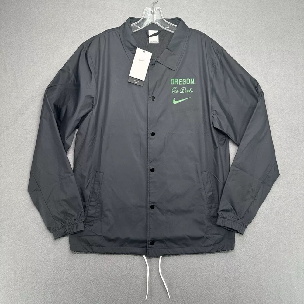 Nike Oregon Ducks Team Issue Snap College Repel Water Jacket FJ8931-010 Medium